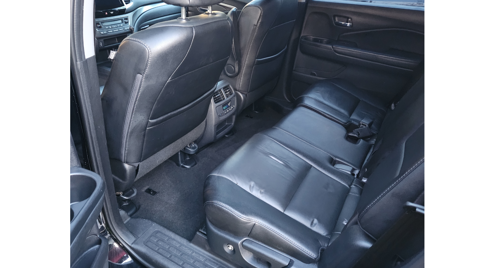 SUV rear seats clean and detailed