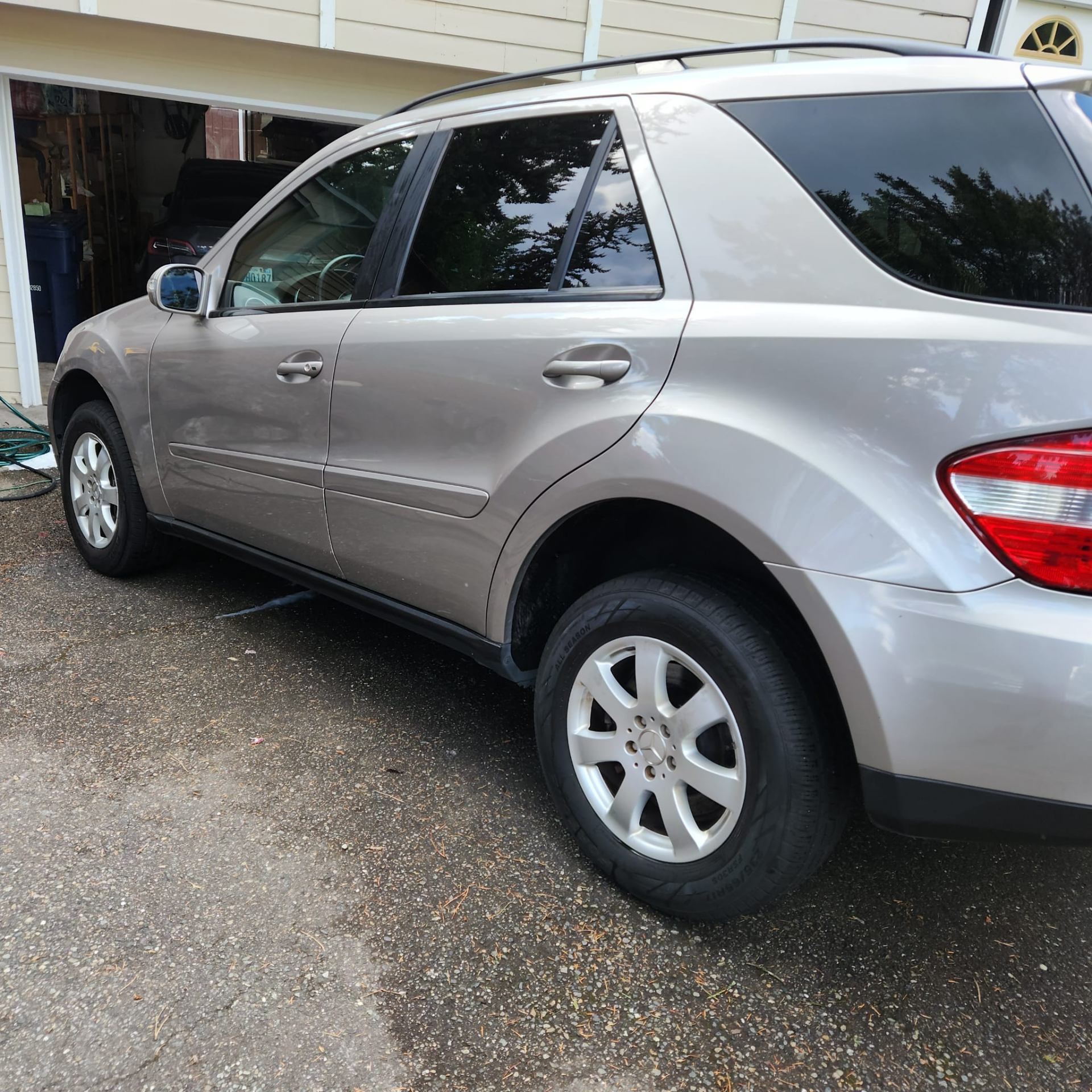 Silver Mercedes SUV after professional detailing
